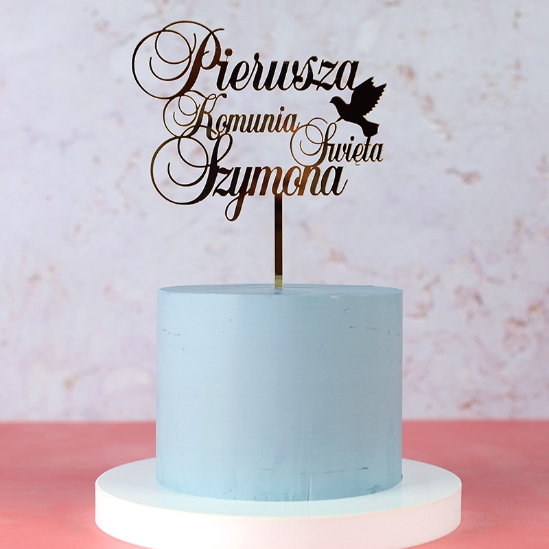 Topper - Pierwsza Komunia Święta Pisana - z imieniem (209LZ)