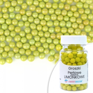 Groszki perłowe limonkowe - 50g