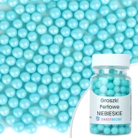 Groszki perłowe niebieskie - 50g