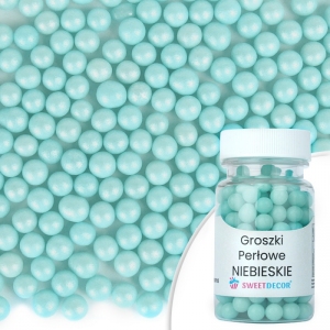 Groszki perłowe niebieskie - 50g