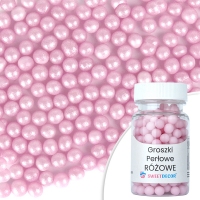 Groszki perłowe różowe - 50g