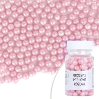 Groszki perłowe różowe - 50g