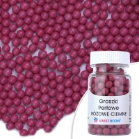 Groszki perłowe różowe ciemne - 50g