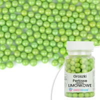 Groszki perłowe zielone limonkowe - 50g