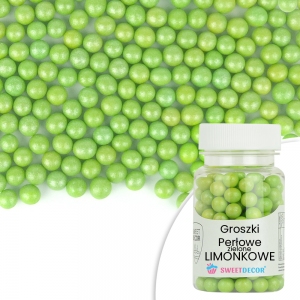 Groszki perłowe zielone limonkowe - 50g