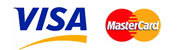 Logo kart płatniczych Visa i Mastercard