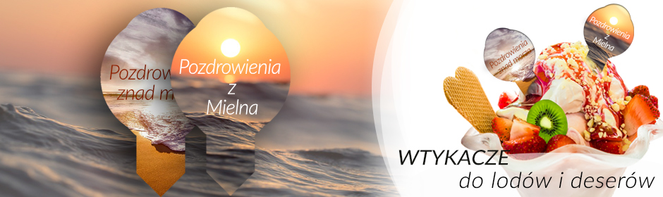 baner wtykacze do lodów i deserów