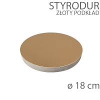 Okrągły podkład pod tort styrodur - wys. 22mm - 18cm