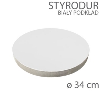 Okrągły podkład styrodur - wys. 22mm - 34cm - biały