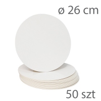 Okrągły podkład pod tort biały - 26cm 50szt