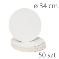 Okrągły podkład pod tort biały - 34cm 50szt