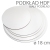 Okrągły podkład hdf biały - wys. 3mm - 18cm