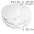 Okrągły podkład hdf biały - wys. 3mm - 28cm