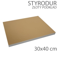 Podkład pod tort styrodur - wys. 22mm - 30x40cm