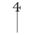 Topper -  Cyfra - 4 (4PC)