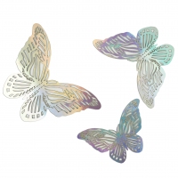 Motylki ozdobne hologramowe wz.5 - 3 szt