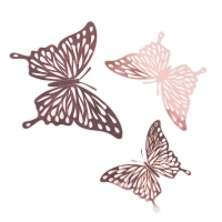 Motylki ozdobne różowe złoto wz.2 - 3 szt