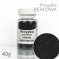 Posypka perłowa Czarna 40g