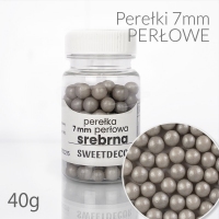 Perłowe Perełki 7mm - srebrne 40g