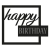 Topper - Happy Birthday w ramce z grawerem