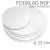 Okrągły podkład hdf biały - wys. 3mm - 25cm