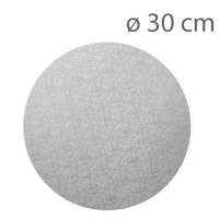 Podkład pod tort okrągły metaliczny srebrny - 30cm