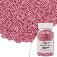 Maczek cukrowy metaliczny - różowy - 50g