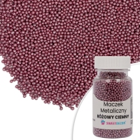 Maczek cukrowy metaliczny - różowy ciemny - 50g