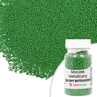 Maczek cukrowy metaliczny - zielony butelkowy - 50g