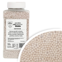 Mini Perełki perłowe białe 4mm 1kg - PET