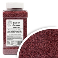 Posypka cukrowa PERŁOWA bordowa - 900g