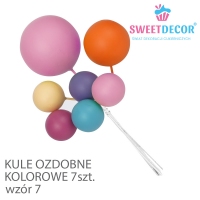 Kule dekoracyjne Kolorowe wzór 7 - 7szt