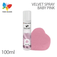 Food Colours Zamsz w spray'u 100 ml - baby pink - różowy