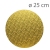 Podkład pod tort okrągły metaliczny ZŁOTY - 25cm