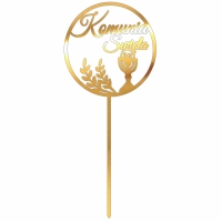 Topper Komunia Święta + kielich IHS (066LZ)