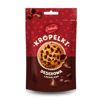 DELECTA Kropelki Czekoladowe - Czekolada Deserowa 80g