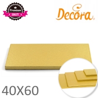 Podkład pod tort prostokątny gruby ZŁOTY - 40x60cm (gr 12mm)