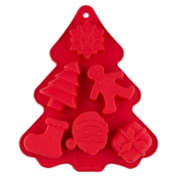 Forma silikonowa - Świąteczna Choinka  (6 elementów)
