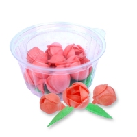 Róże klasyczne łososiowe- zestaw dekoracji waflowych