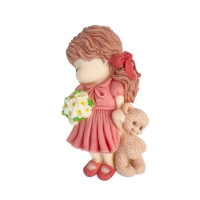 Figurka cukrowa - Dziewczynka z Misiem