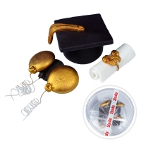 Figurki cukrowe - Czapka studencka + zwój + balony
