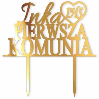 Topper Pierwsza Komunia Święta +serce (031LZ)