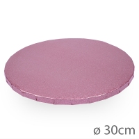 Podkład angielski okrągły brokatowy różowy śr. 30cm 12mm