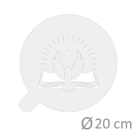 Szablon do aerografu - Komunijny - 20cm - KSIĘGA + GOŁĄBEK - 811