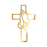 Topper na bok tortu - Krzyżyk + dłonie (275LZ)