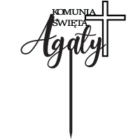 Topper - Krzyż Komunijny z imieniem (276C)