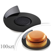 Podkładki okrągłe pod monoporcje śr. 8,6cm - czarne - 100szt