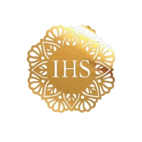 Topper na bok tortu - IHS ornament - dekoracja komunijna (300LZ)