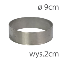 Okrągły rant do pieczenia i składania tortów 9cm (wys 2cm) GRUBY