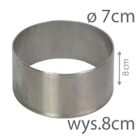 Okrągły rant do pieczenia i składania tortów 7cm (wys 8cm) GRUBY